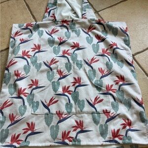 SKYEHI Kids Poncho Towel Cover Up Birds of Paradise Microfiber Beach